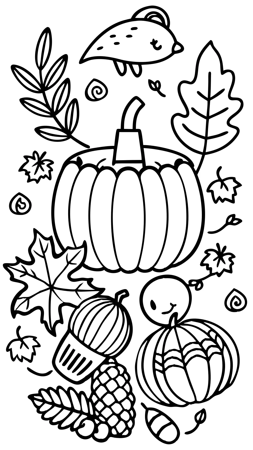 fall autumn coloring pages